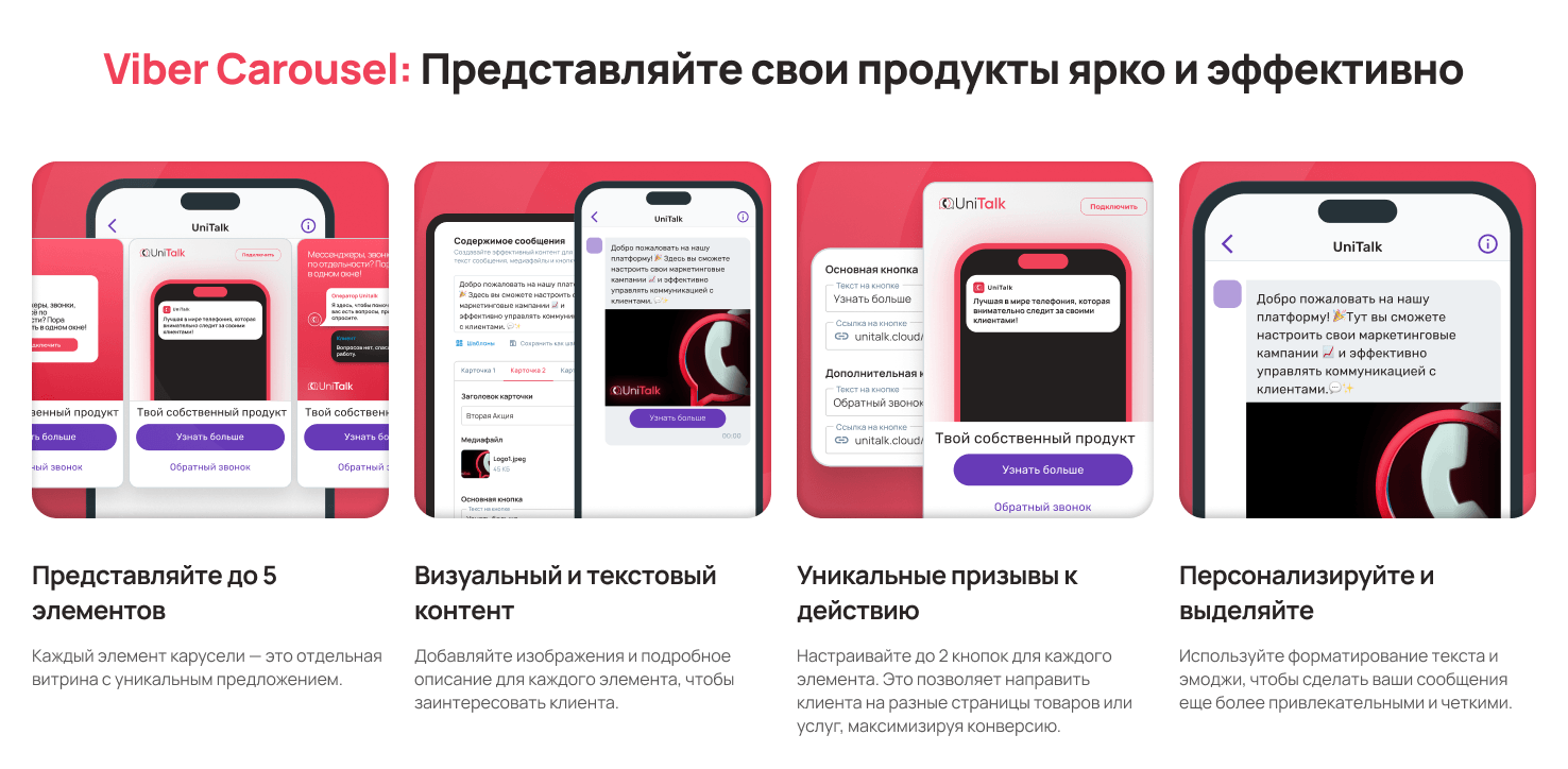 Viber Carousel в рассылках UniTalk — Блог UniTalk